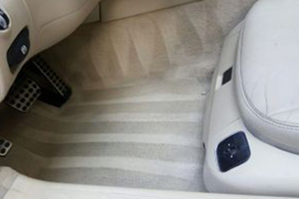 A striped car flooring