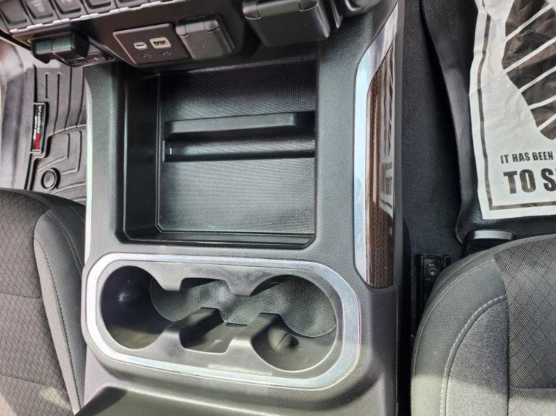 A close up of the center console in a car
