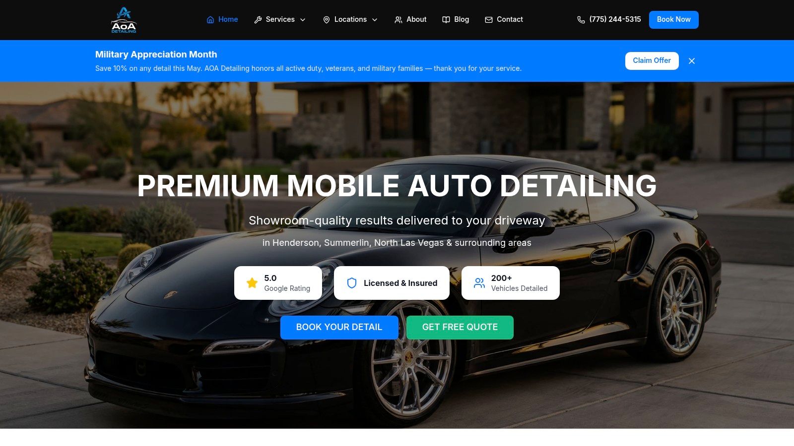 AOA Detailing, Premium Mobile Auto Detailing