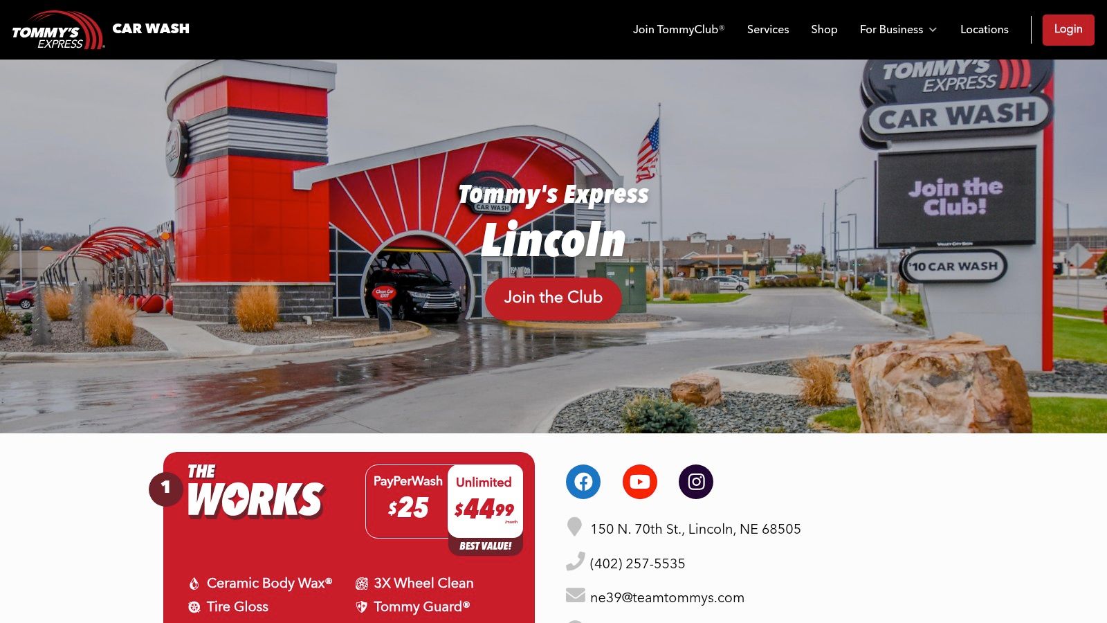 Tommy's Express Car Wash – Lincoln (150 N 70th St)