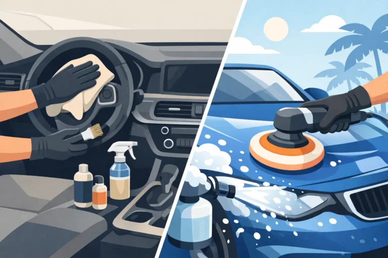 Interior Detailing vs Exterior Detailing
