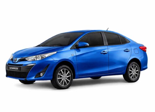 Shiny blue car after being hand detailed