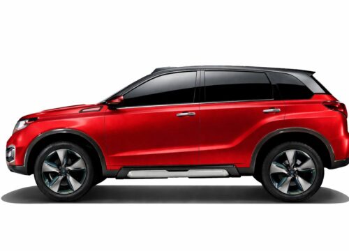 Shiny red car after exterior wash