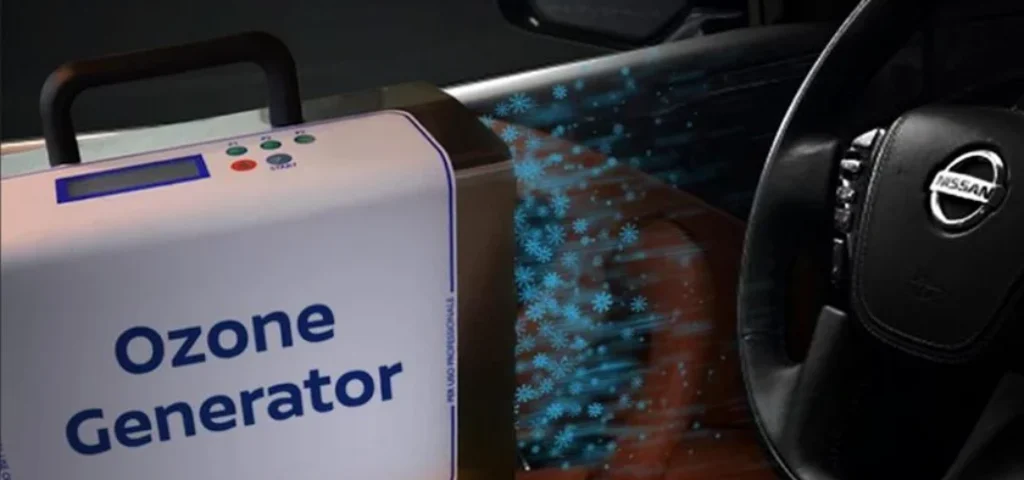 Odor removal for car. Ozone treatment for interior car detailing